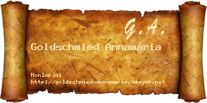 Goldschmied Annamária névjegykártya